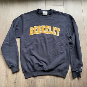 Champion UC Berkeley crewneck sweatshirt navy with double applique